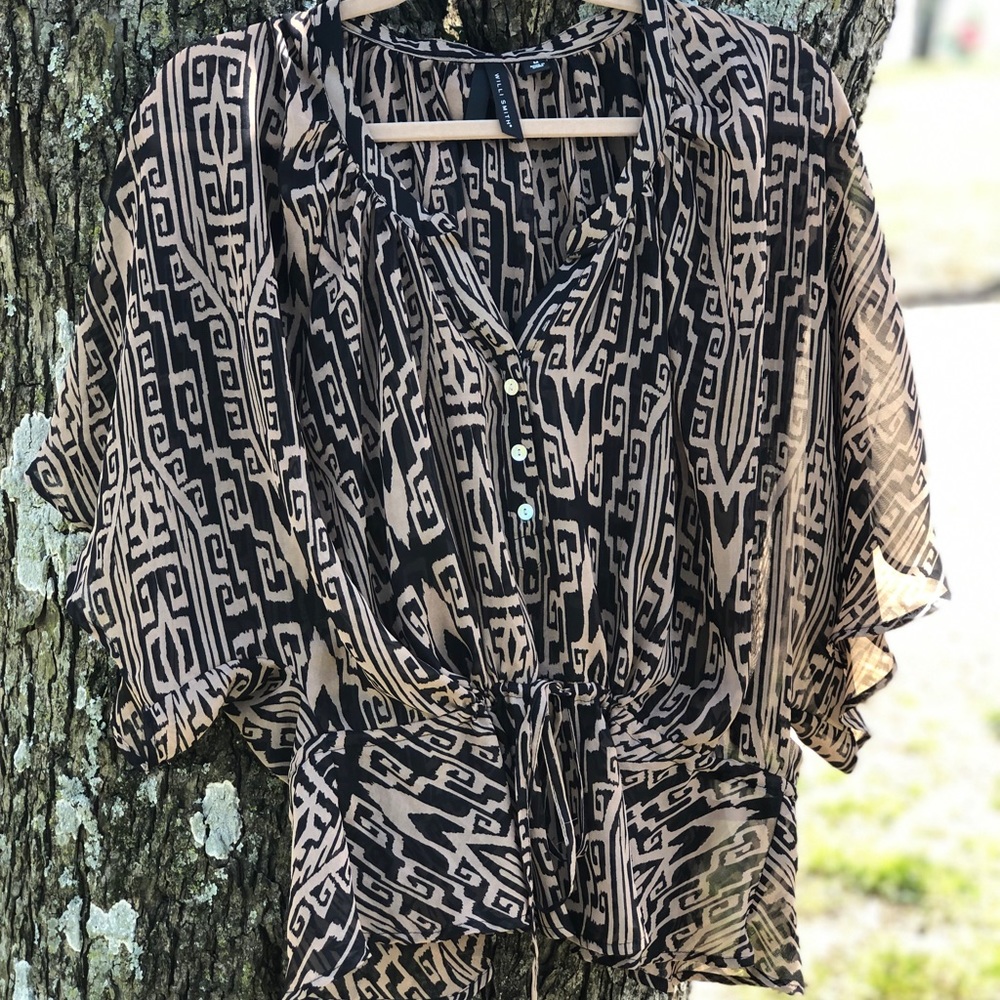 Willi Smith Printed Blouse